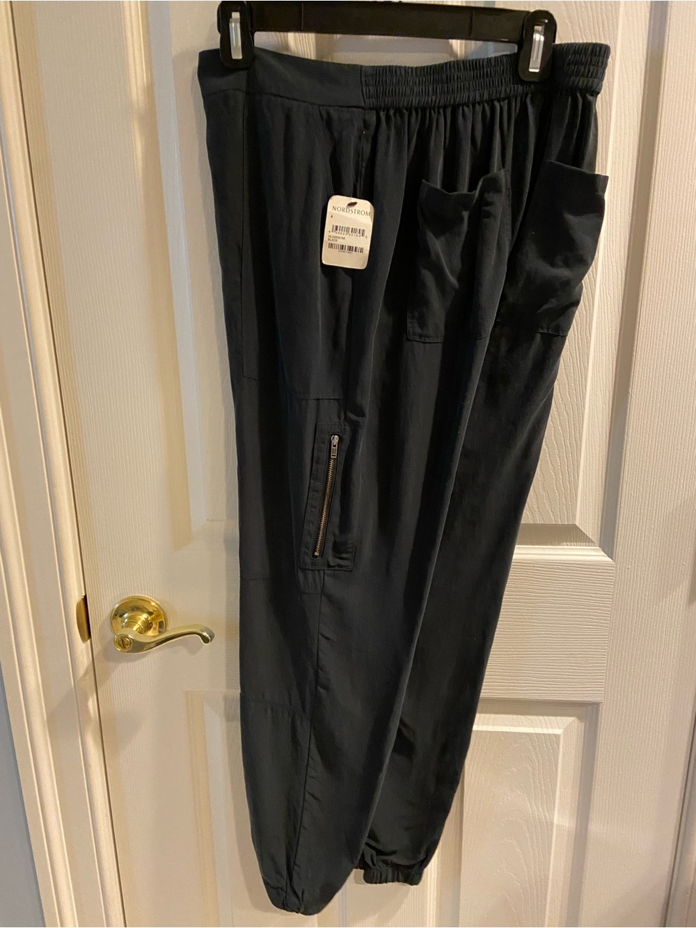 Trouve Black Elastic Cuff Modal Jogger Track Pants 4 Pockets! NWT Nordstrom